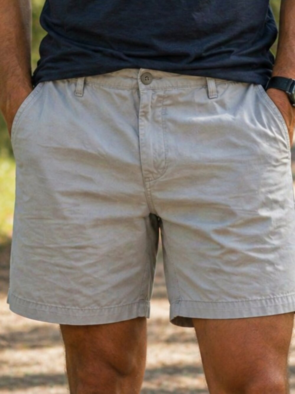 U.S. Polo Assn. Men’s Chino Shorts Size 34 Beige 4-Pocket Design 2 Pony Logo Y2K